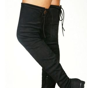 Dark grey thigh-high boots size 10 excellent!